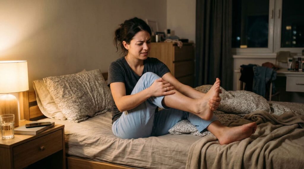 Panturrilha vira "pedra" no meio da noite? A técnica de emergência para destravar o músculo e voltar a dormir em segundos