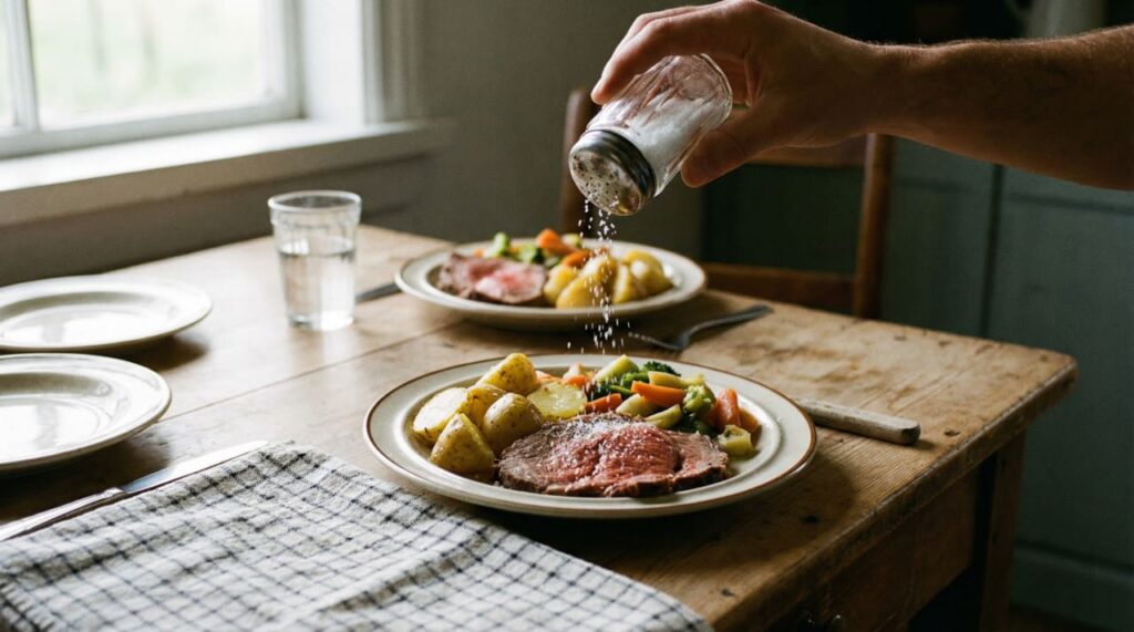 Saleiro e estresse formam uma mistura que pesa nas veias logo após o almoço