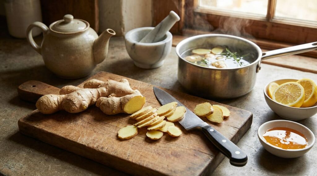 Gengibre e 3 maneiras de auxiliar no alívio de náuseas e digestão lenta