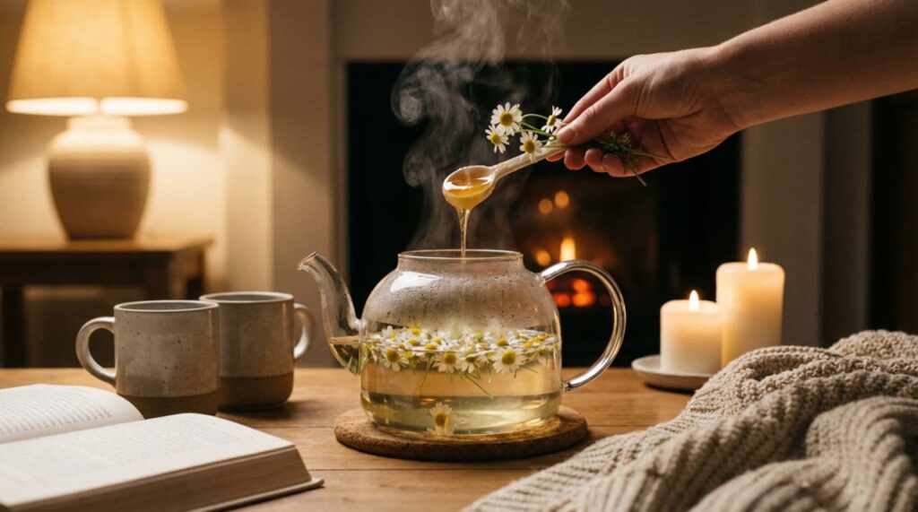 Como beber chá de camomila que faz bem ao sono