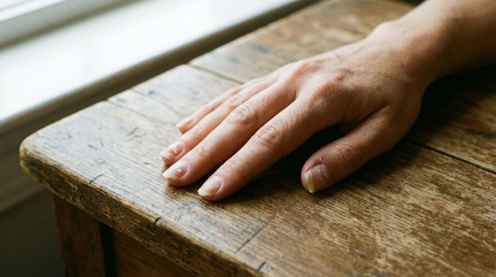 Os sintomas de anemia crônica manifestam-se nas unhas