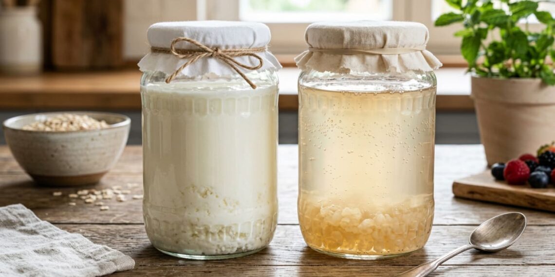 Grãos de kefir de leite versus grãos de kefir de água: diferenças, benefícios e qual escolher