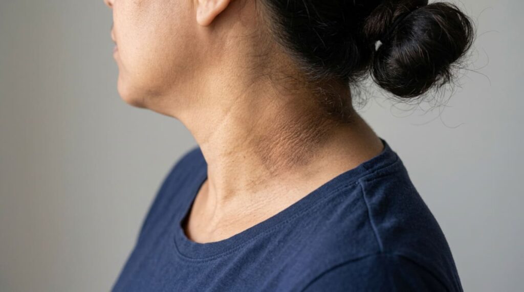 Os sintomas de resistência à insulina manifestam-se no pescoço