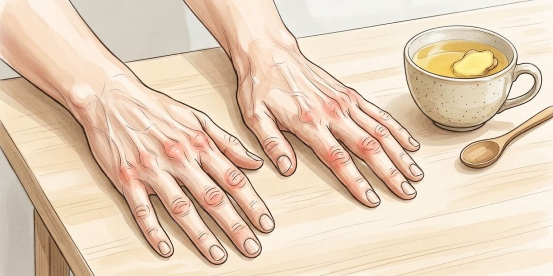 Chá de gengibre em jejum ajuda na rigidez dos dedos?