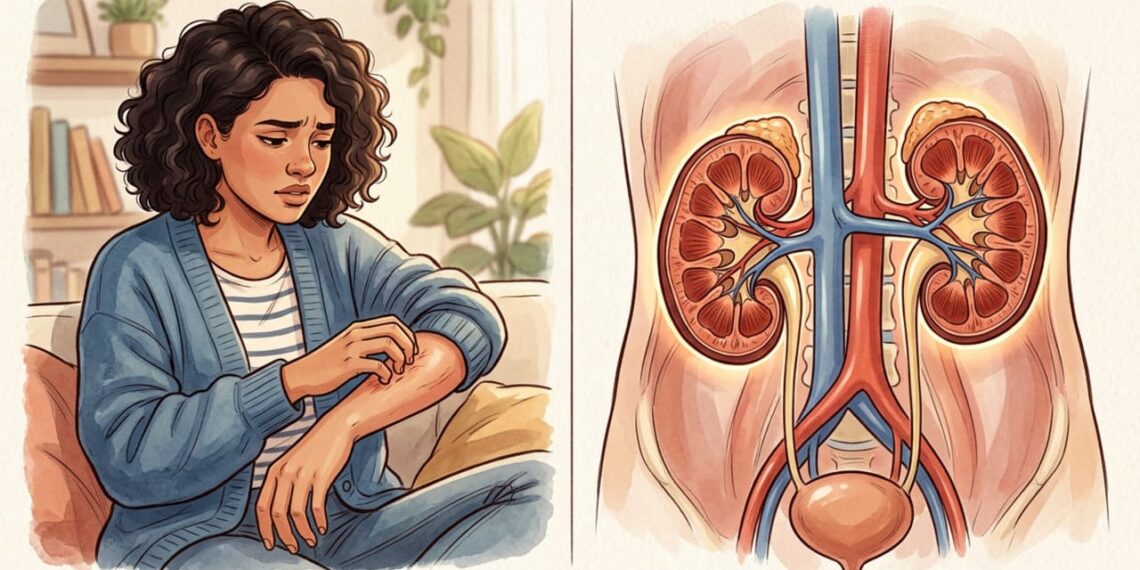 Coceira na pele sem causa aparente pode ser sinal de que os rins não estão filtrando bem