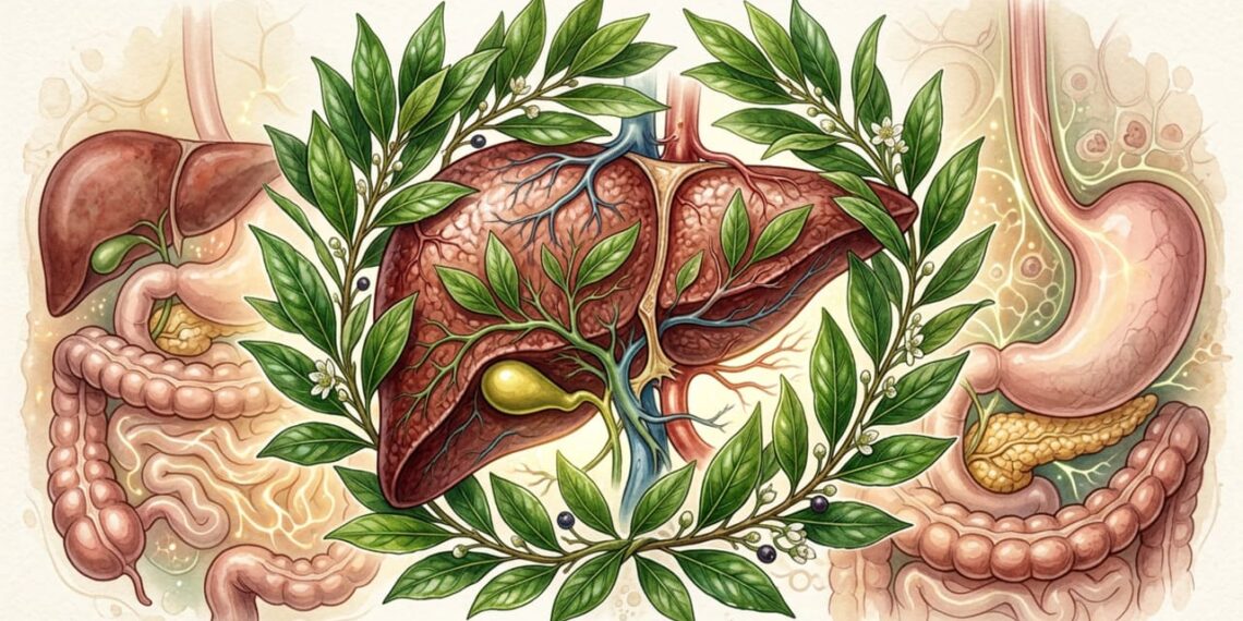 Folhas de louro para fígado gorduroso