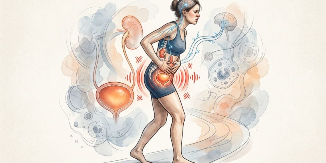 Que tipo de problema médico pode ser indicado pela micção frequente ao longo do dia?