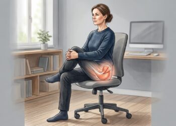 Sentado o dia todo? O alongamento de 2 minutos na cadeira que ajuda a evitar a dor da Síndrome do Piriforme