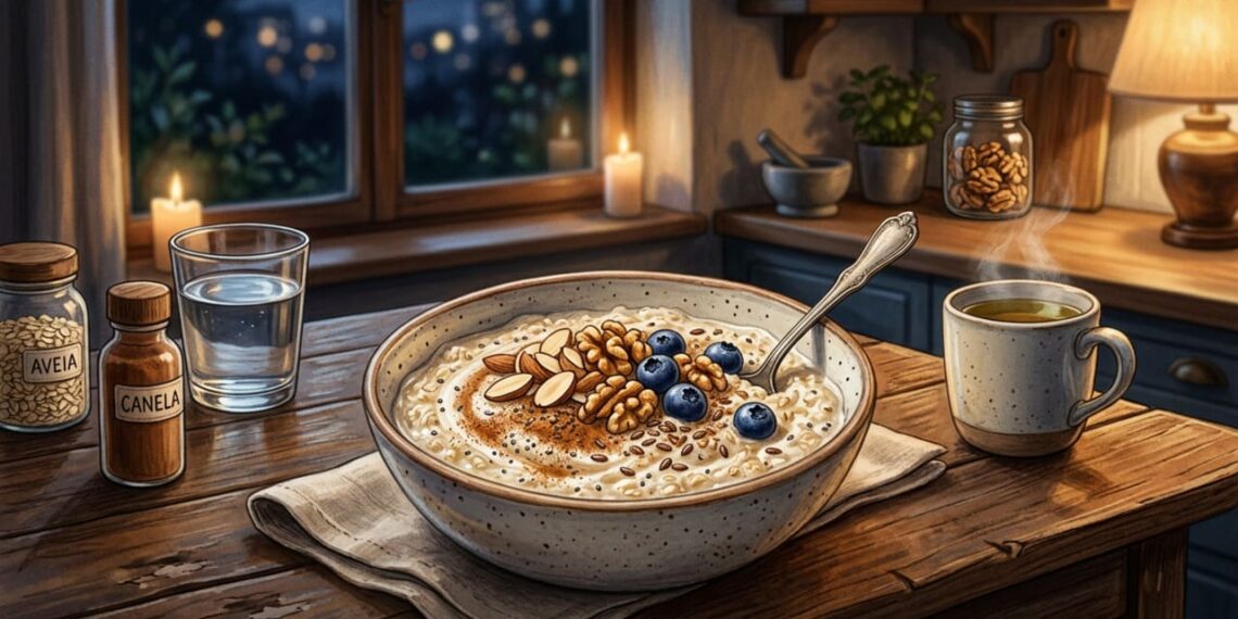 Aveia antes de deitar? O impacto surpreendente do consumo noturno para quem precisa controlar o diabetes tipo 2