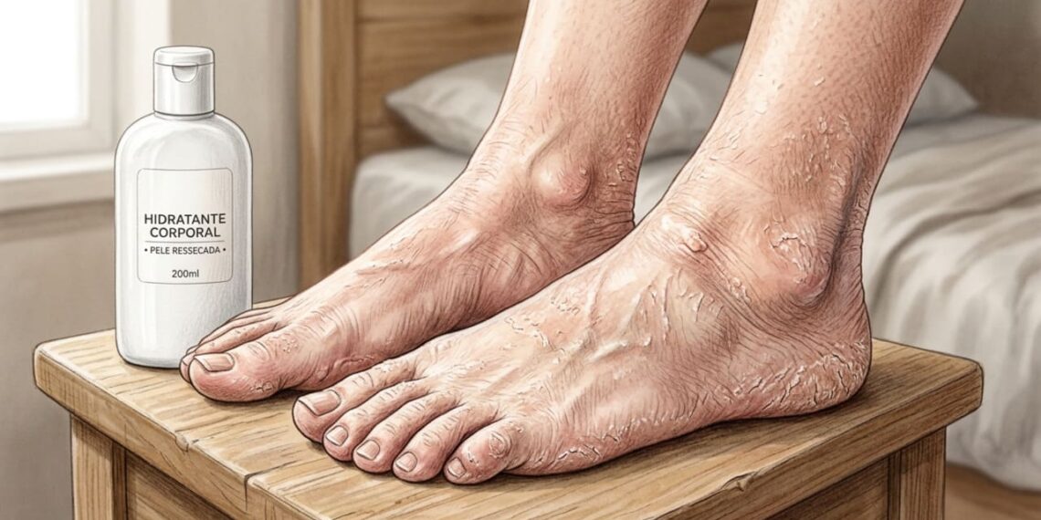 Pele muito seca e pés inchados podem ser sinais dos rins e exigem um ritual noturno de cuidados