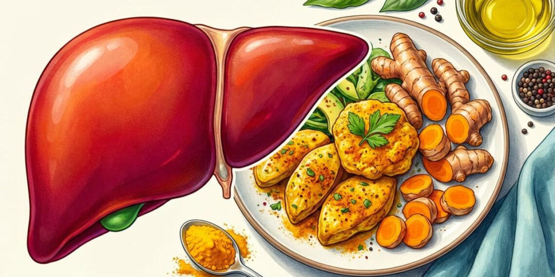 Como usar cúrcuma no almoço para proteger o fígado da esteatose