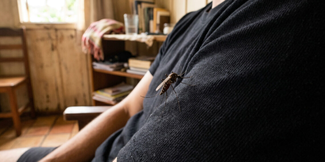 Os mosquitos localizam as pessoas com base em dois sinais: cores escuras e concentração de dióxido de carbono
