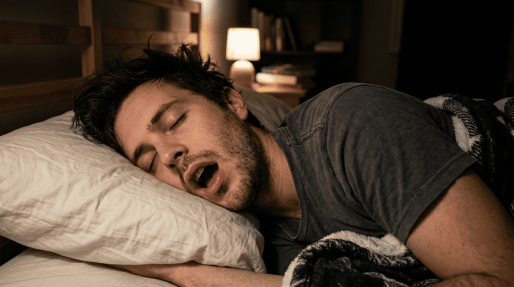 Os sintomas de apneia do sono manifestam-se no rosto