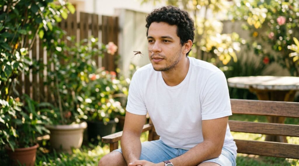 Os mosquitos localizam as pessoas com base em dois sinais: cores escuras e concentração de dióxido de carbono