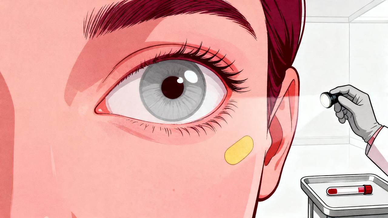 Arco corneano e xantelasma merecem avaliação clínica e lipidograma.