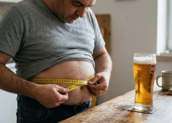A cerveja pode contribuir para o acúmulo de gordura abdominal mais do que parece.
