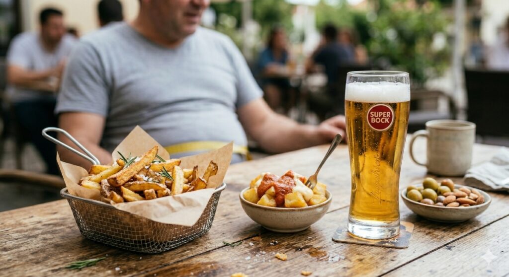 Não é só a cerveja: os acompanhamentos também influenciam no ganho de gordura.