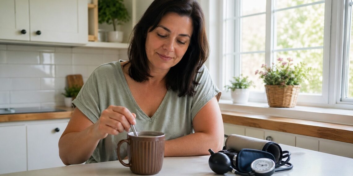 Bebida com cacau sendo preparada em uma rotina ligada à circulação e à saúde dos vasos.