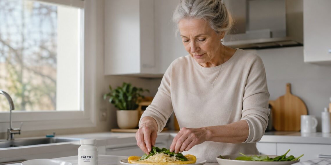 Alimentos ligados à vitamina K2 em uma rotina de cuidado com ossos e equilíbrio do cálcio.