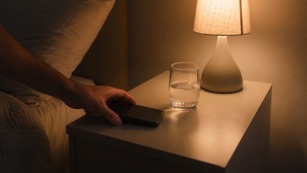 Reduzir telas e luz forte antes de dormir favorece uma noite mais regular e restauradora.