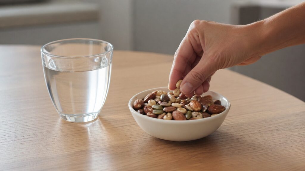 Alimentos ricos em magnésio ajudam a reforçar uma rotina de cuidado antes da suplementação.