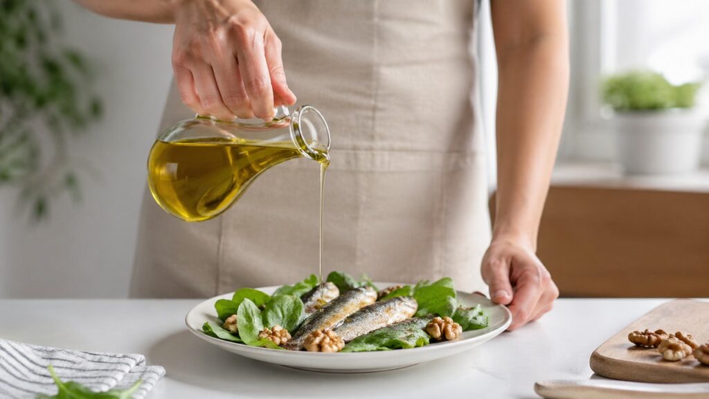 Trocar frituras frequentes por gorduras melhores favorece uma rotina mais anti-inflamatória.