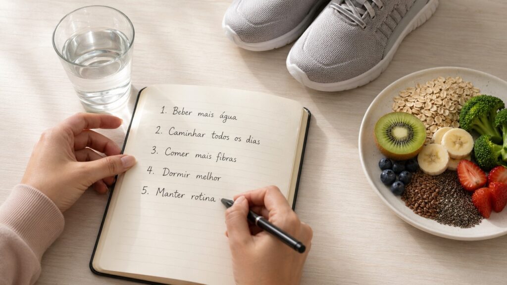 Fibras, sono, movimento e controle do estresse ajudam a manter o intestino mais protegido.