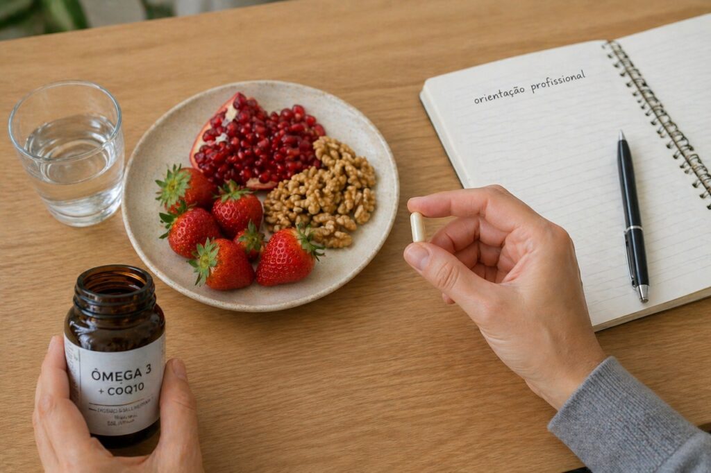 O uso de suplementos deve ser avaliado junto com alimentação, rotina e orientação profissional.