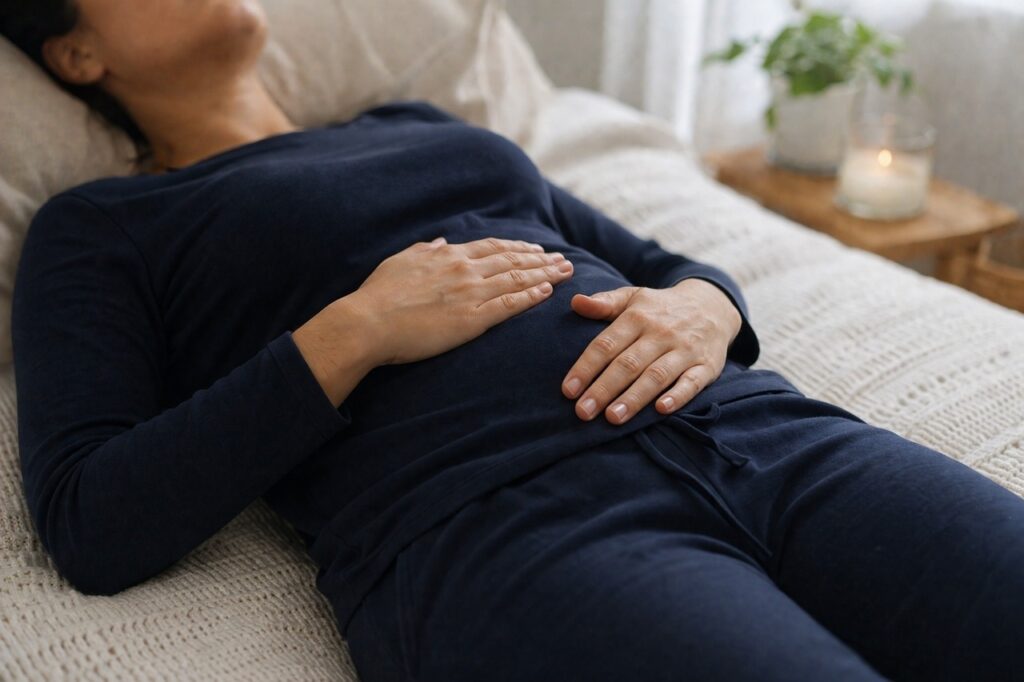 A respiração diafragmática favorece relaxamento e melhora a resposta ao estresse.