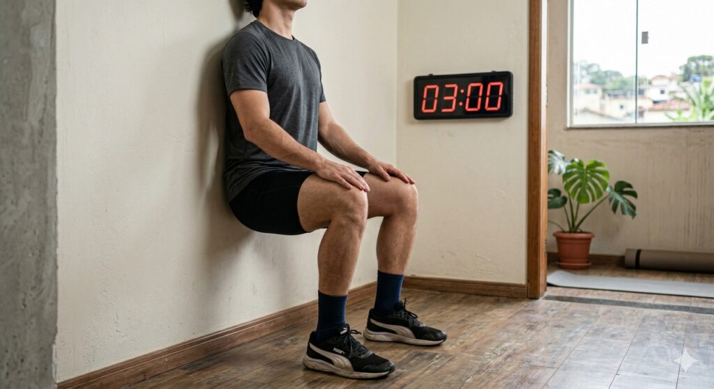 O exercício isométrico na parede pode ajudar no controle da pressão arterial