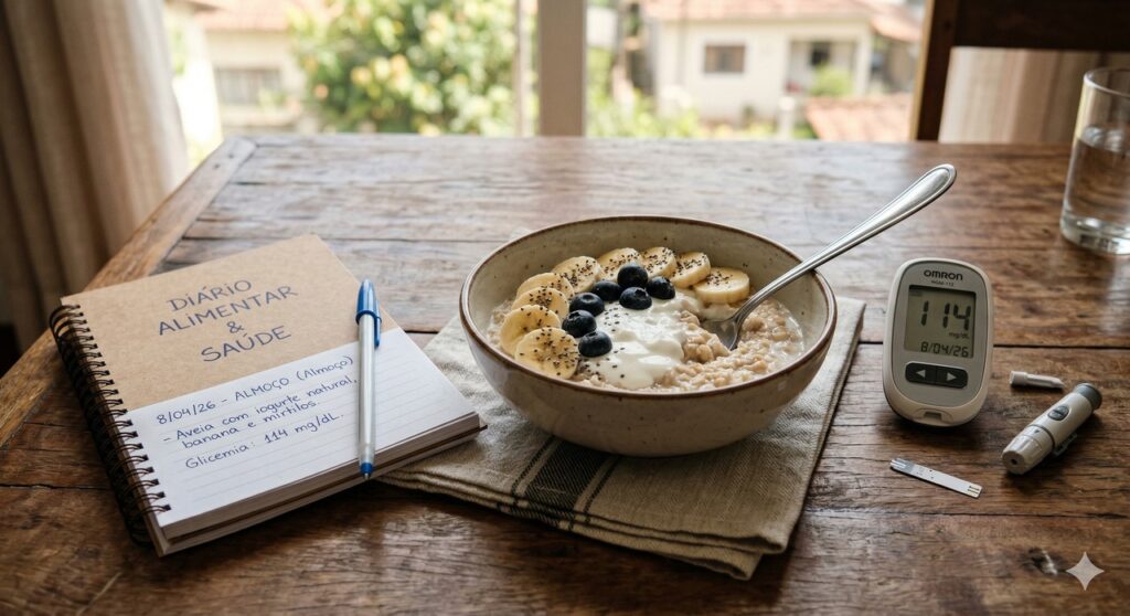 A aveia pode ajudar a reduzir picos de glicose no diabetes tipo 2.