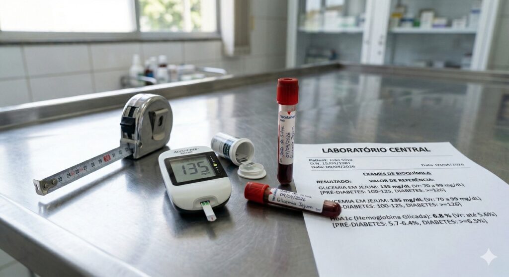 Itens ligados aos exames que ajudam a investigar resistência à insulina e risco metabólico