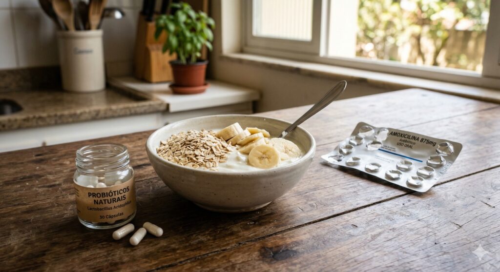 Fibras, fermentados e probióticos podem ajudar na recuperação do intestino após antibióticos.