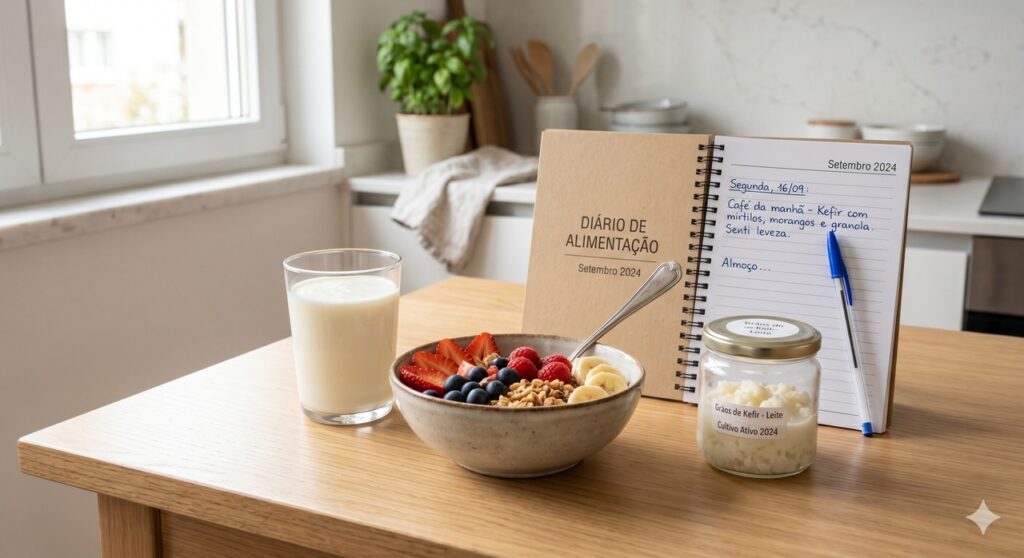 Cena mostra o kefir como bebida natural ligada ao equilíbrio do intestino