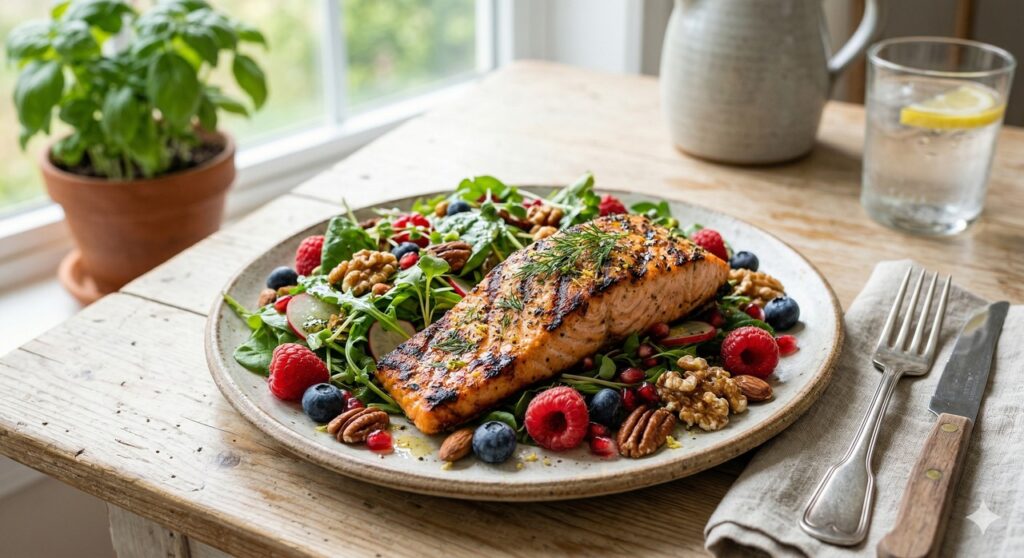 Refeição com alimentos associados a um padrão alimentar mais favorável para o cérebro