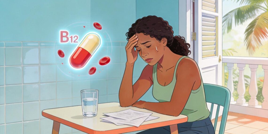 A fadiga constante não se deve apenas ao excesso de trabalho, mas sim à baixa absorção de vitamina B12 no intestino