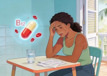 A fadiga constante não se deve apenas ao excesso de trabalho, mas sim à baixa absorção de vitamina B12 no intestino