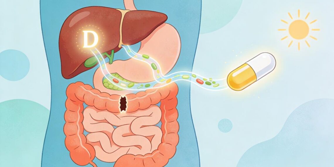 A falta de vitamina D não se deve apenas à falta de sol, mas sim a problemas digestivos como inflamação intestinal ou irritação do fígado