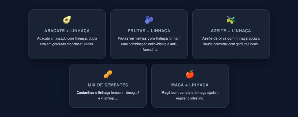 alimentos que potencializam a linhaça