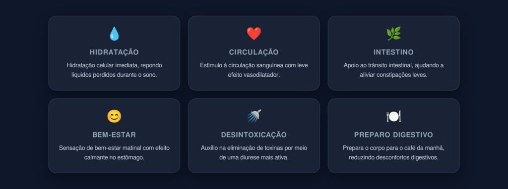 benefícios da agua morna pro corpo