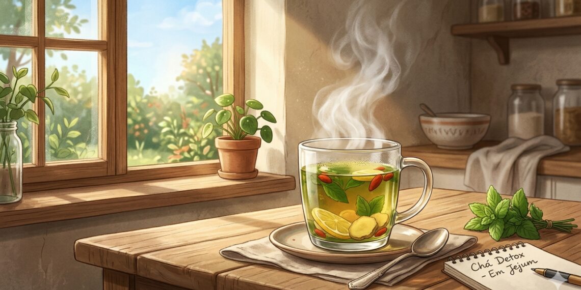Tomar chá detox pela manhã em jejum pode potencializar a absorção e estimular o metabolismo