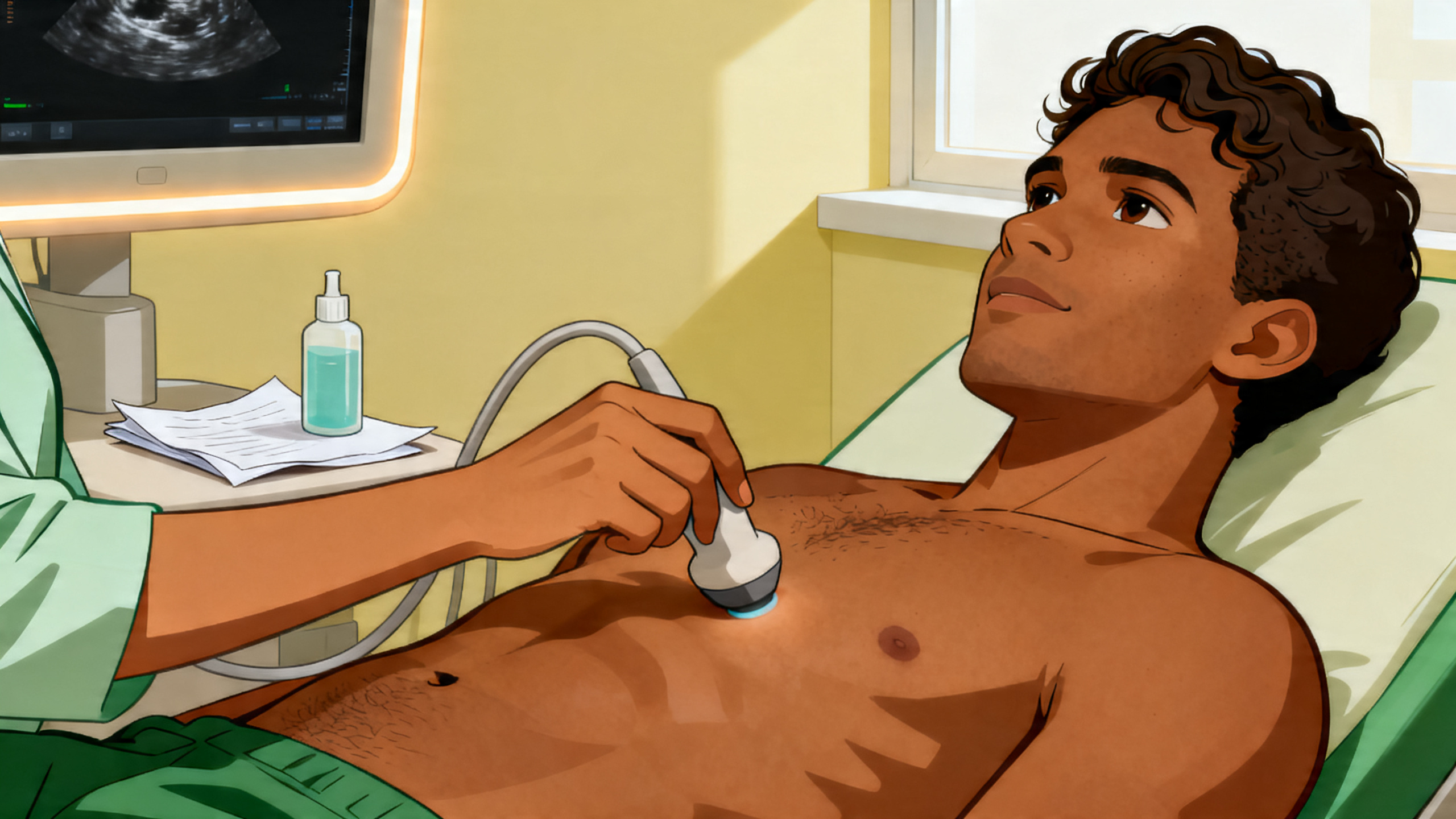 Ultrassonografia abdominal é um dos principais exames para investigar esteatose hepática.