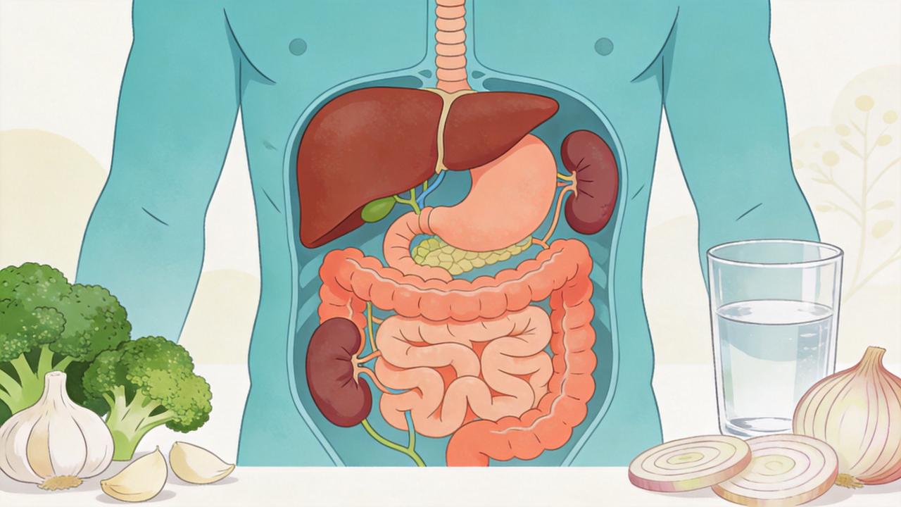 Fígado, rins e intestino atuam na desintoxicação com apoio da alimentação
