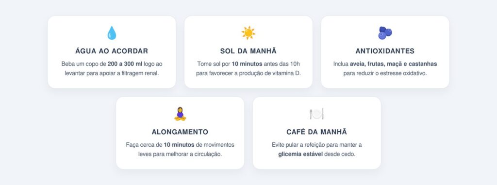 Quais hábitos matinais protegem a função renal?