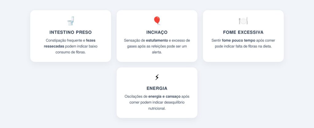 Sinais de que seu corpo pode estar precisando de mais fibra