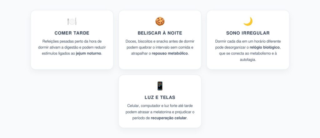 Hábitos Noturnos Que Podem Atrapalhar a Autofagia