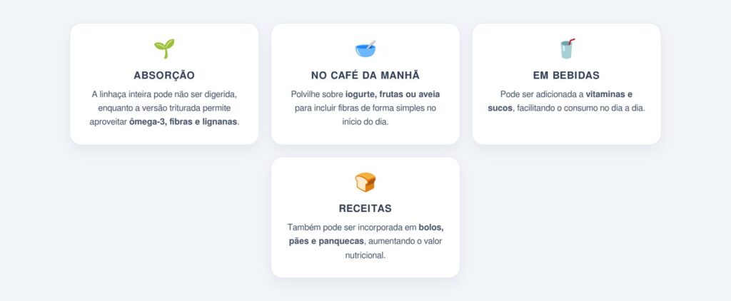 Por que é importante consumir a linhaça triturada?