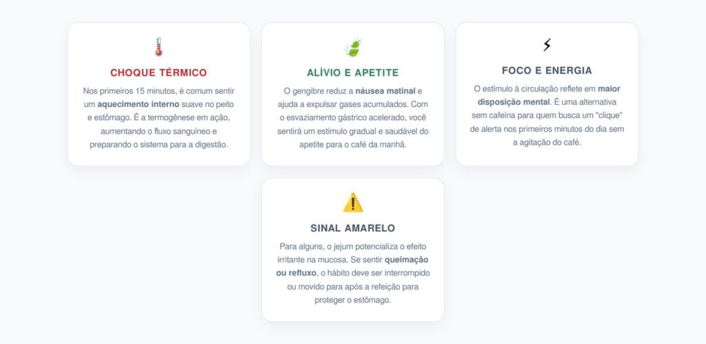 Chá de Gengibre em Jejum: Sensações e Precauções