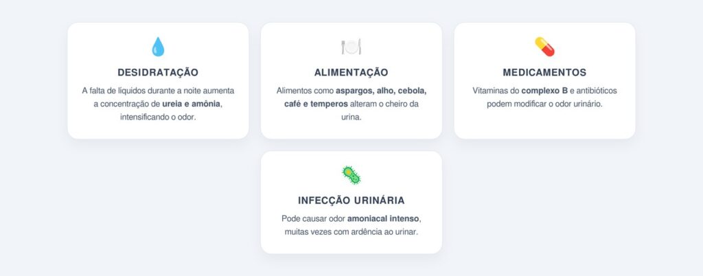 Quais são os quatro motivos principais do cheiro forte?