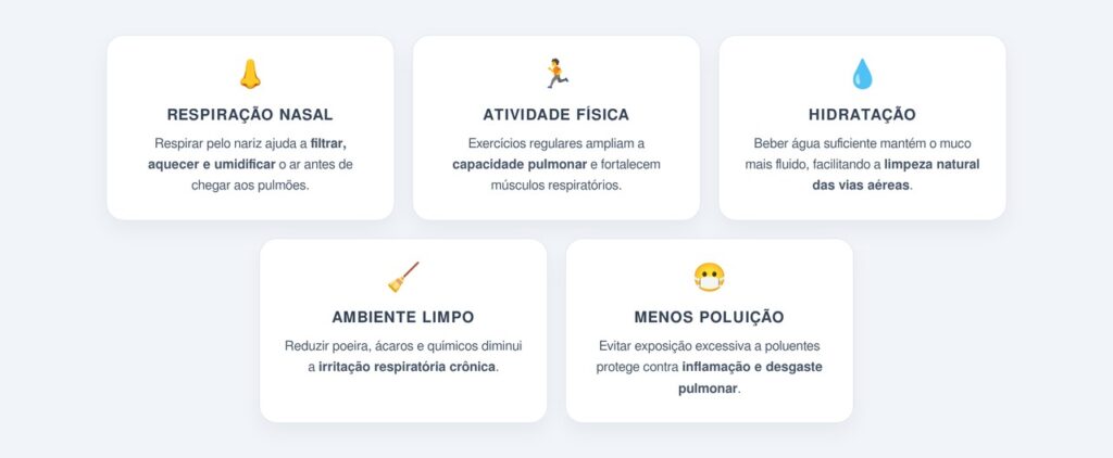 Quais hábitos diários fortalecem os pulmões?